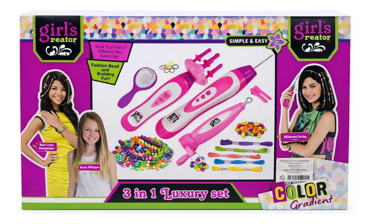 Set 3 En 1 Con Máquina De Estilo Candy Toys