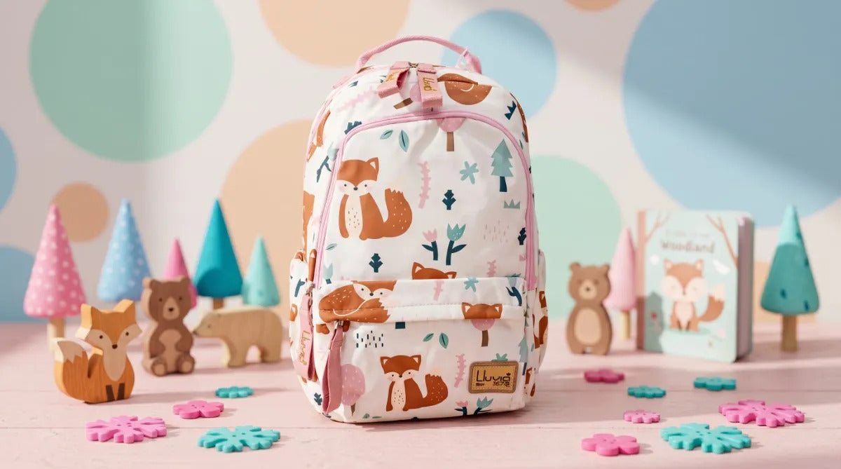 Mochila Escolar Lluvia Zorritos Del Bosque Con Bolsillo Secreto