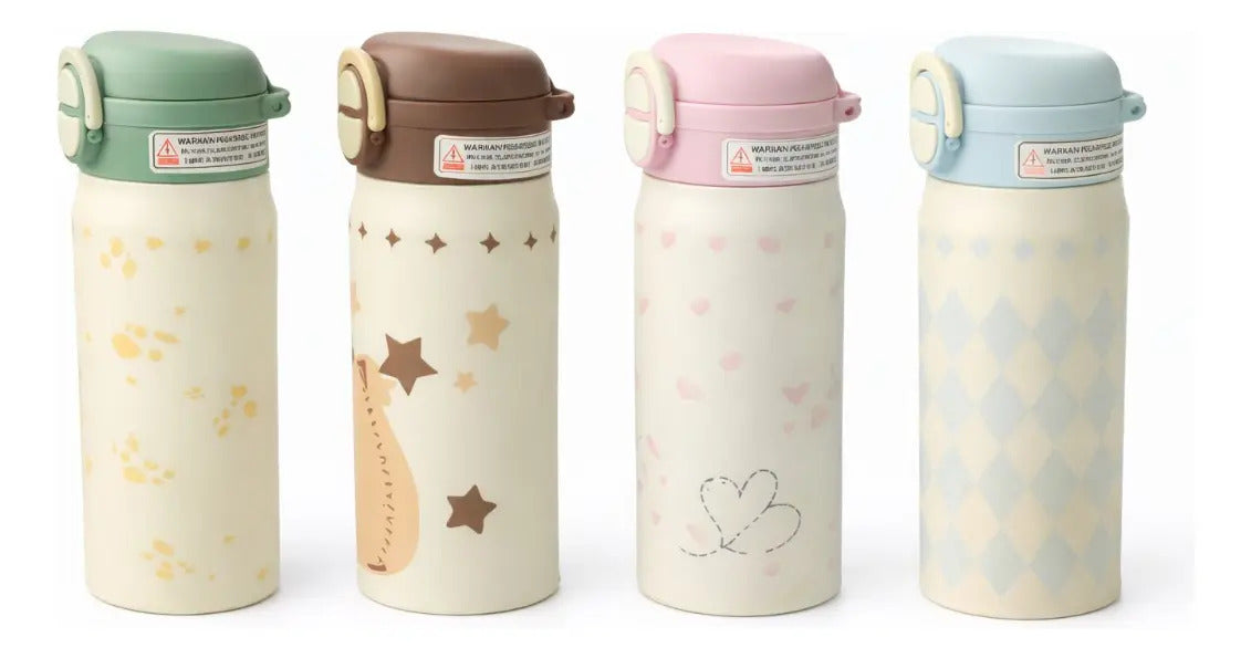 Termo De Acero Inoxidable 350 Ml Con Diseños De Animalitos