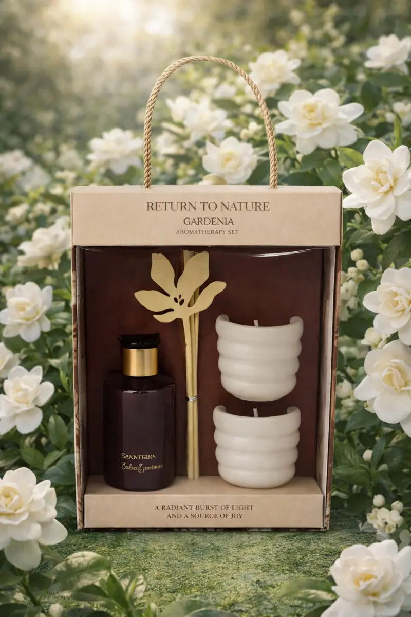 Set Aromático Return To Nature Velas Perfumadas Y Difusor