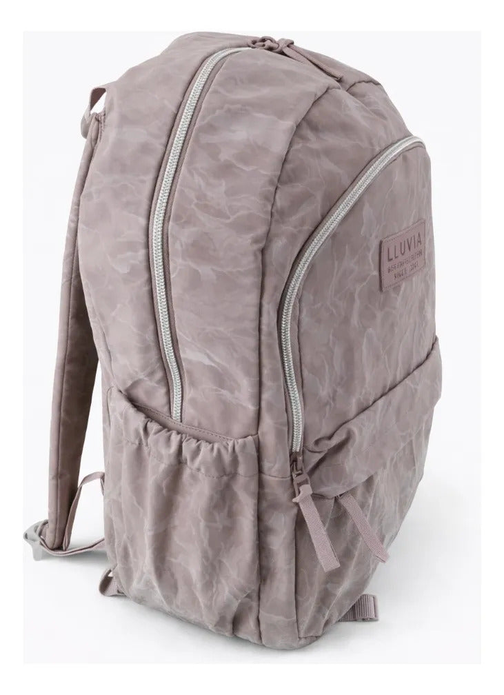 Mochila Lluviajuvenil Rosa Marmoleada Práctica Con 3 Compartimento