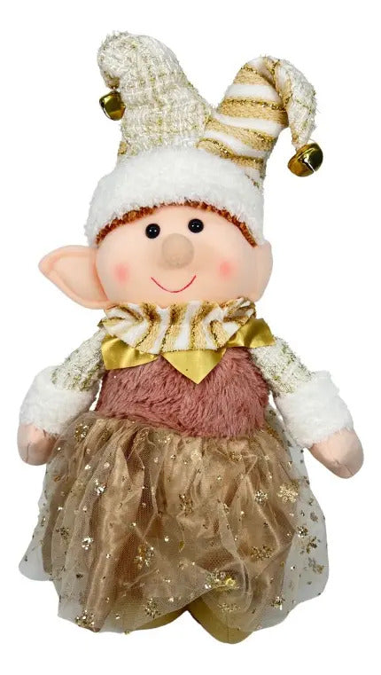 Decoracion Muñeco Patón Navideño Rosa Champán 64x12x20