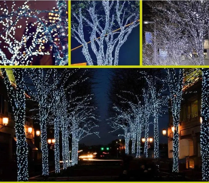 Serie 400 Luces Led Blancas 20 M Para Arboles Y Guirnaldas