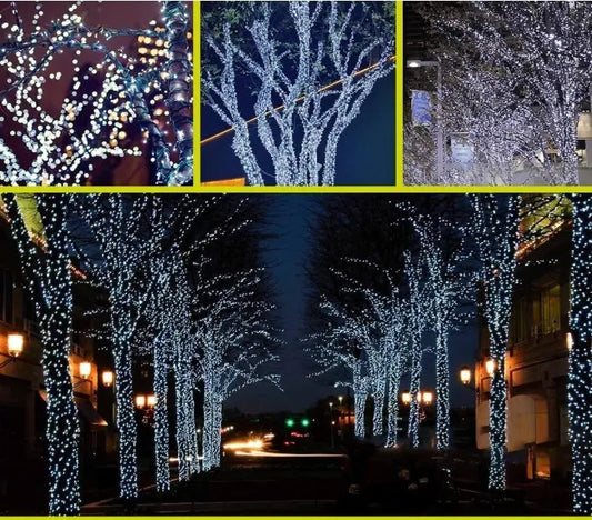 Serie 400 Luces Led Blancas 20 M Para Arboles Y Guirnaldas