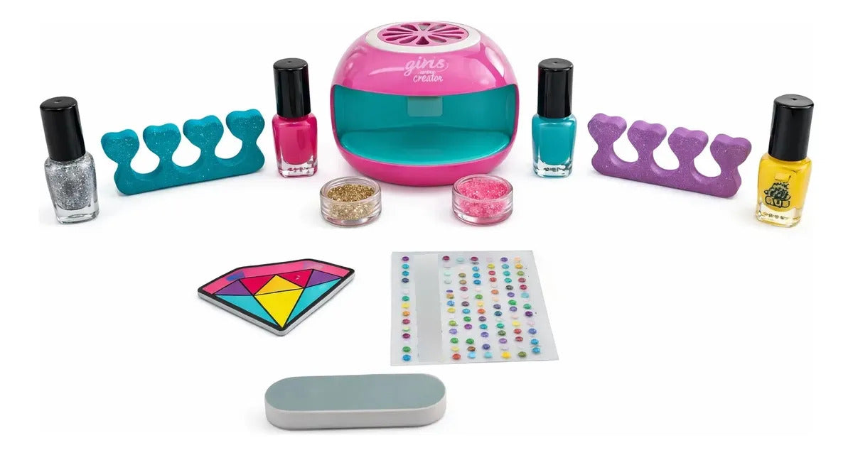 Kit De Nail Art Infantil Candy Toys Con Lámpara Secadora