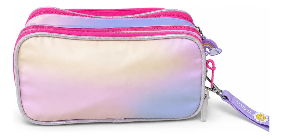 Lapicera Escolar Lluvia Color Rosa Multicolor Difuminada