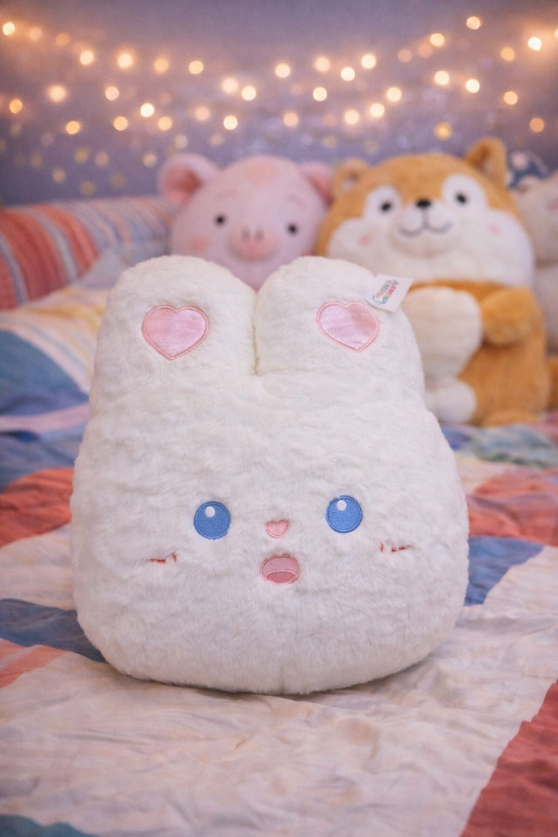 Peluche Almohada Conejo Con Mantita Bebé 33x22x31 Candy Toys