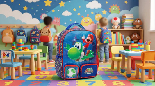 Mochila Kinder Ruz  Mario Y Yoshi Diseño Espacial  Galaxy