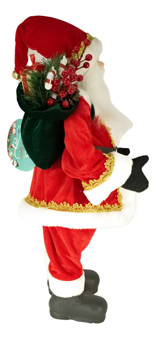 Santa Con Cascanueces Figura Decorativa Navideña 60x30x20 Cm