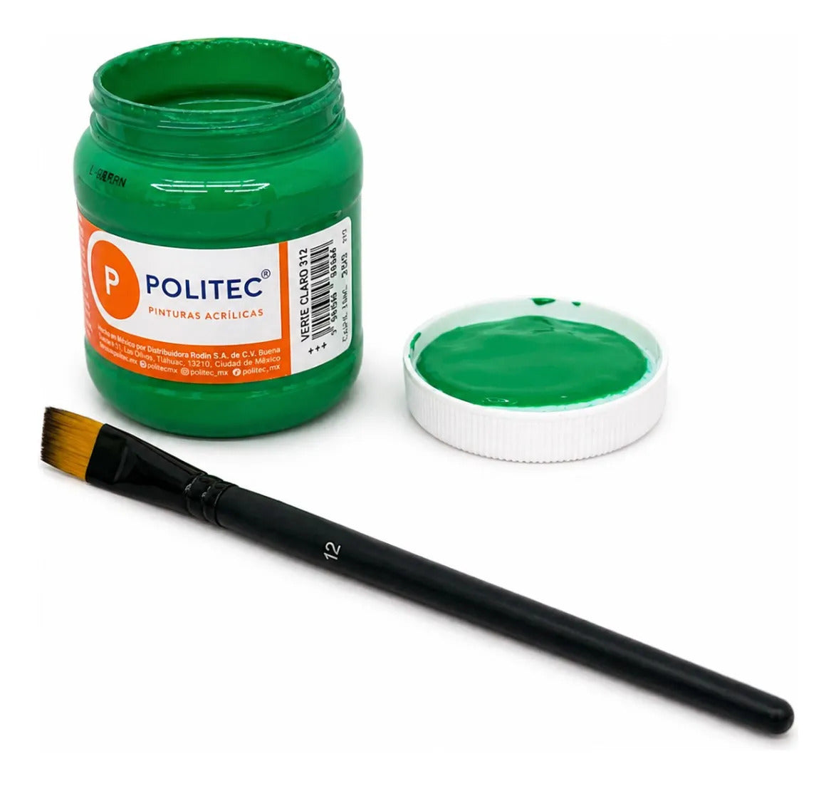 Pintura Politec 250 Ml Verde Claro Alta Pigmentación