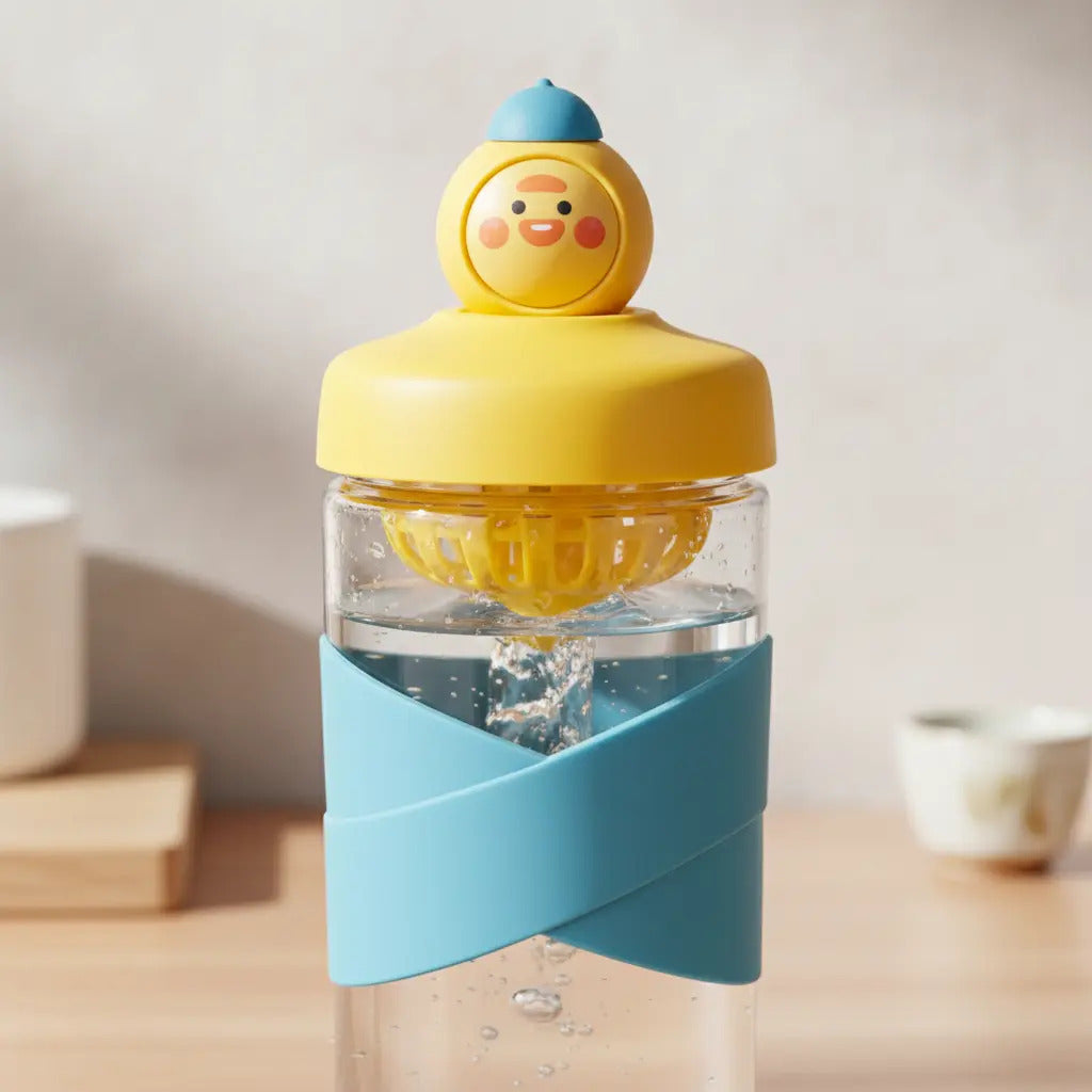 Botella Niños 500ml Acrílica Con Filtro Para Té Y Jugos