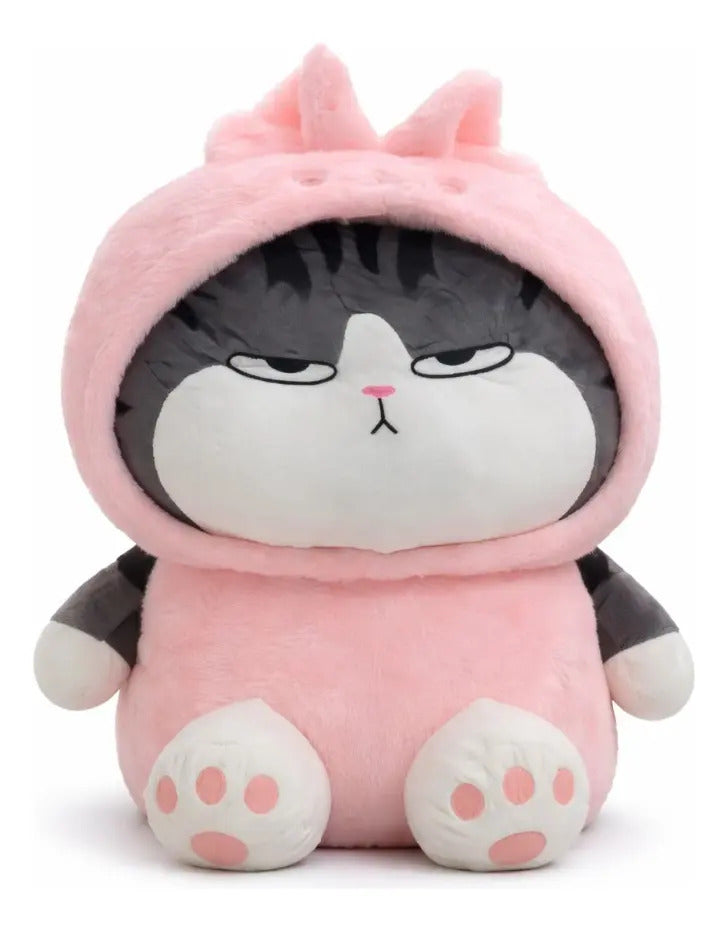 Peluche Gato Lucifer Con Disfraz Panda/conejo 45x32x48 Candy
