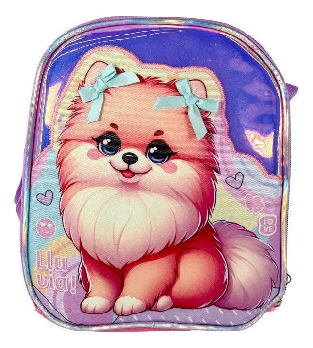 Paquete Mochila 3 Piezas Marca Lluvia Perrito  Primaria