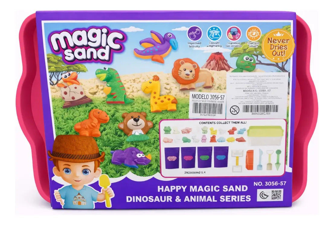 Arena Mágica Candy Toys Dinosaurios Y Animales Con Moldes