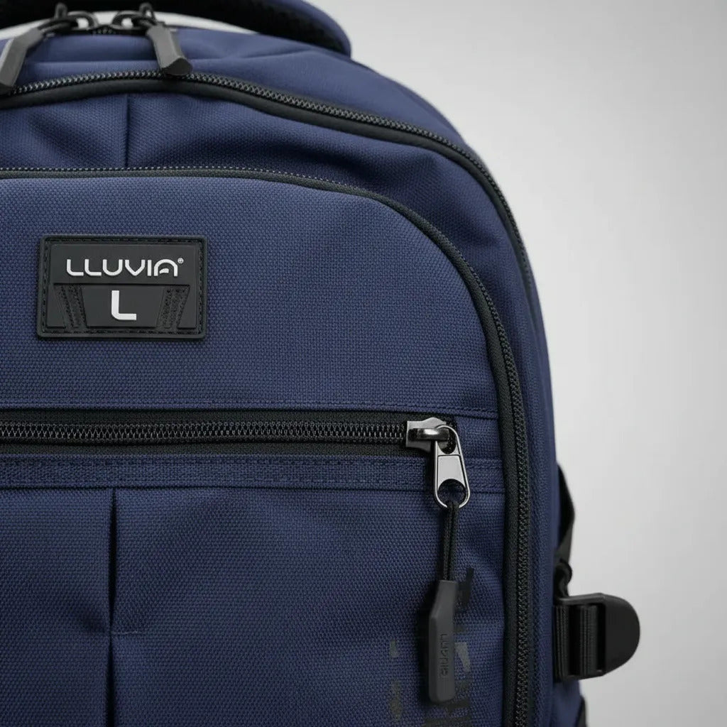 Mochila Lluvia Azul Marino Moderna Para Laptop Y Universidad