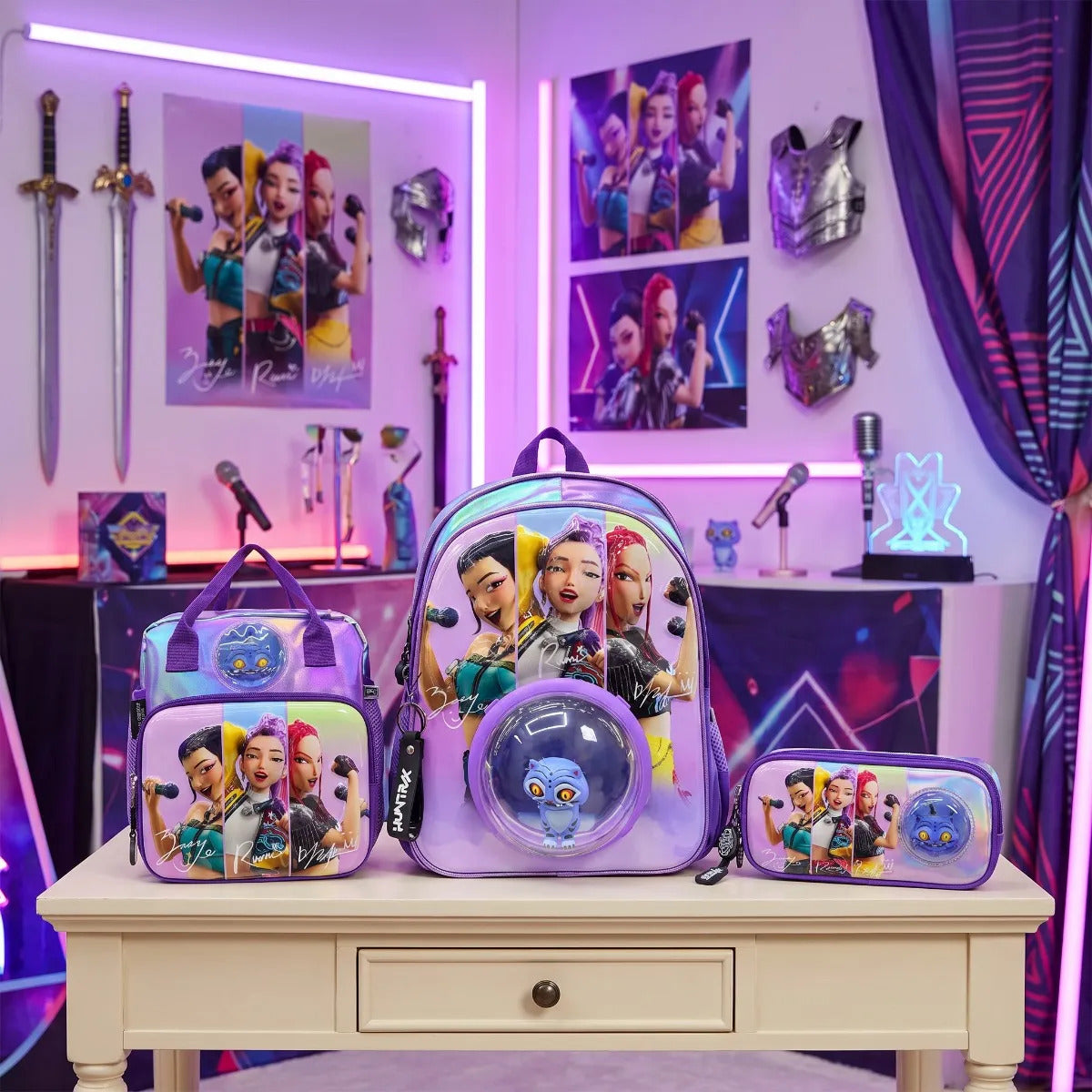 Set Escolar Fotorama Lila KPop Demon Hunters 3D