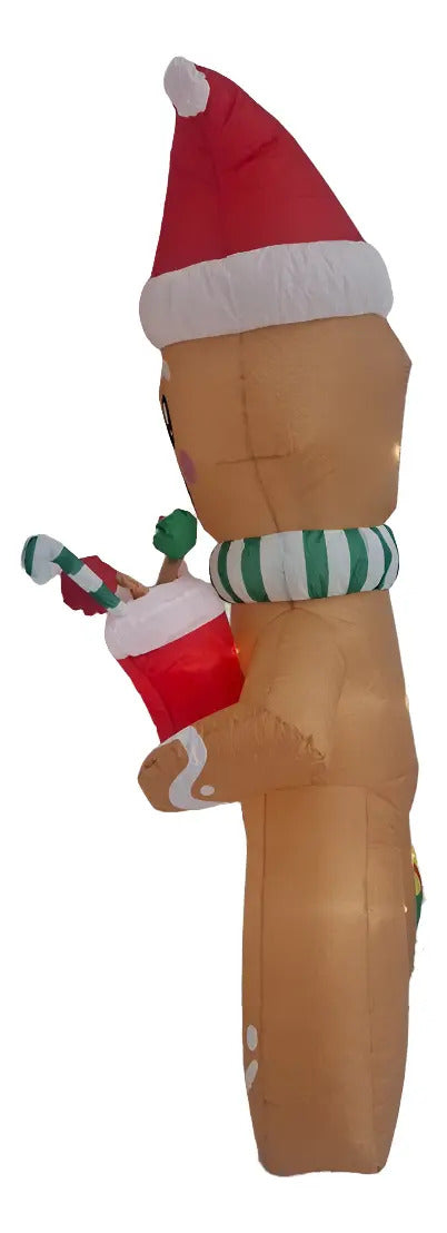 Inflable Navideño Galleta De Jengibre Marca Lluvia
