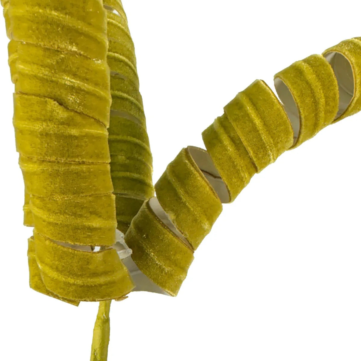 Vara Navideña Lluvia con Curlis Verde Olivo 40cm