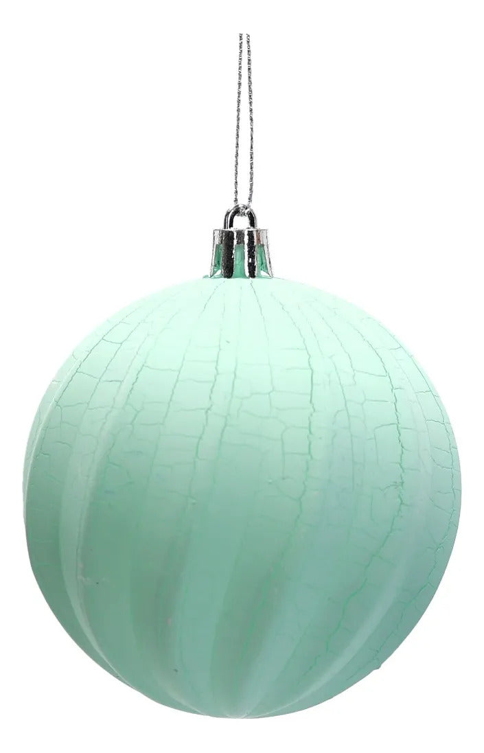 Set Esferas Navideñas Lluvia Pastel Craqueladas 8 Cm 30 Pz