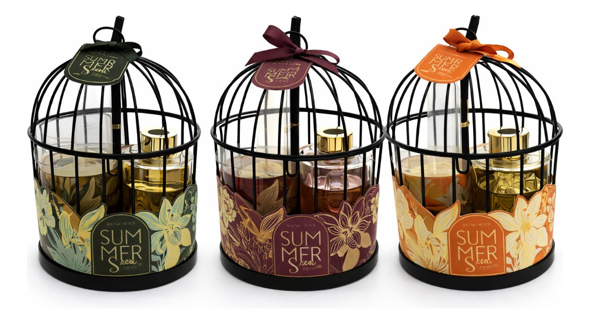 Set Aromaterapia Summer Scent Con Vela Y Difusor 3 Aromas