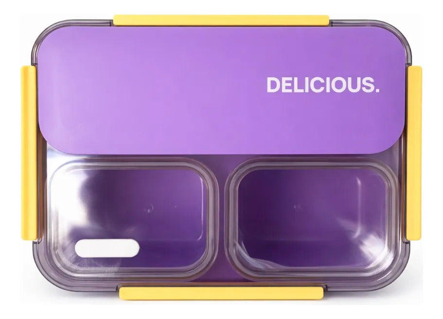 Tupper Lunch Box  Grande 2000ml 3 Secciones Con Válvula