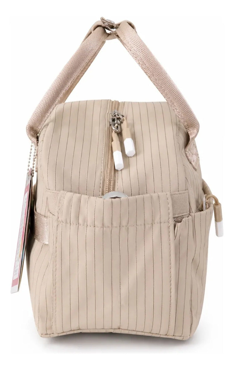 Lonchera Ejecutiva Lluvia Beige Claro Con Diseño Elegante