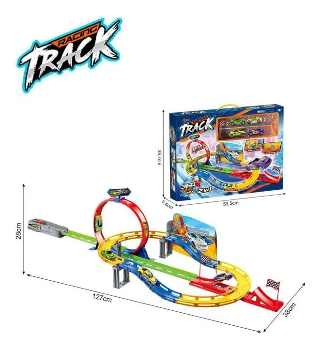 Pista Max Racing Track 360 De 24 Piezas Fricción Candy Toys