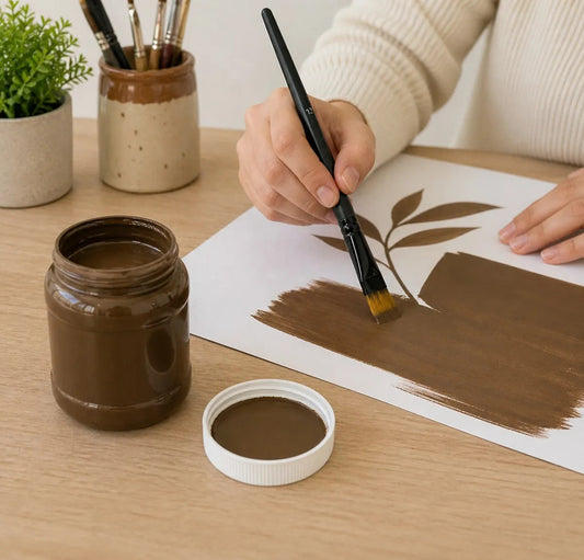 Pintura Acrílica 250 Ml Politec Tono Café Canela Para Arte
