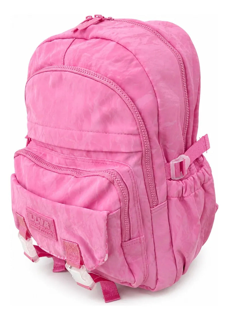 Mochila Lluvia Rosa Marmoleada Estilo Urbano Juvenil