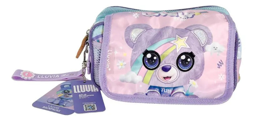 Paquete Mochila 3 Piezas Marca Lluvia Oso Arcoiris Kinder