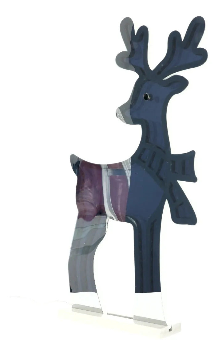 Figura Reno Cafe Lluvia Luz Infinita Navidad 59 Cm