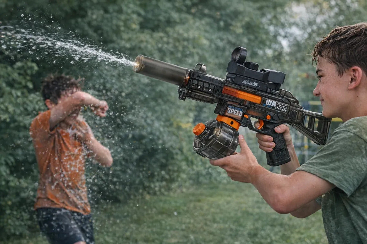 Pistola De Agua Eléctrica Rifle Recargable 3 Velocidades