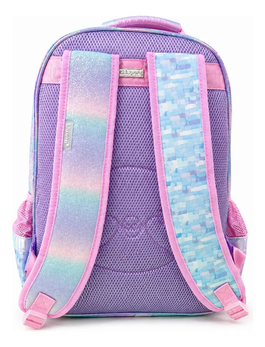 Mochila Lluvia Con Mapache 3d Conejita Y Monedero Plush