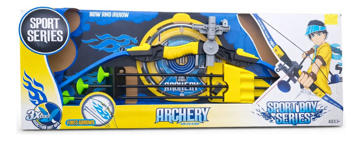 Arco Con Luz Y Laser Amarillo Candy Toys Con 3 Flechas