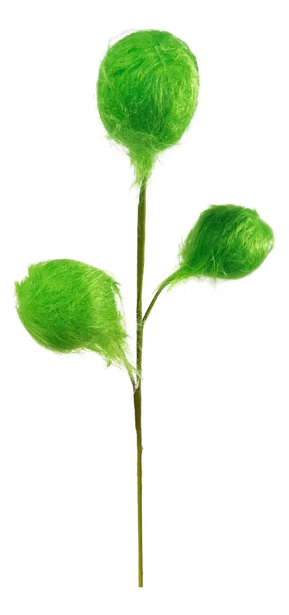 Vara Navideña Lluvia Verde Estilo Grinch con Bayas