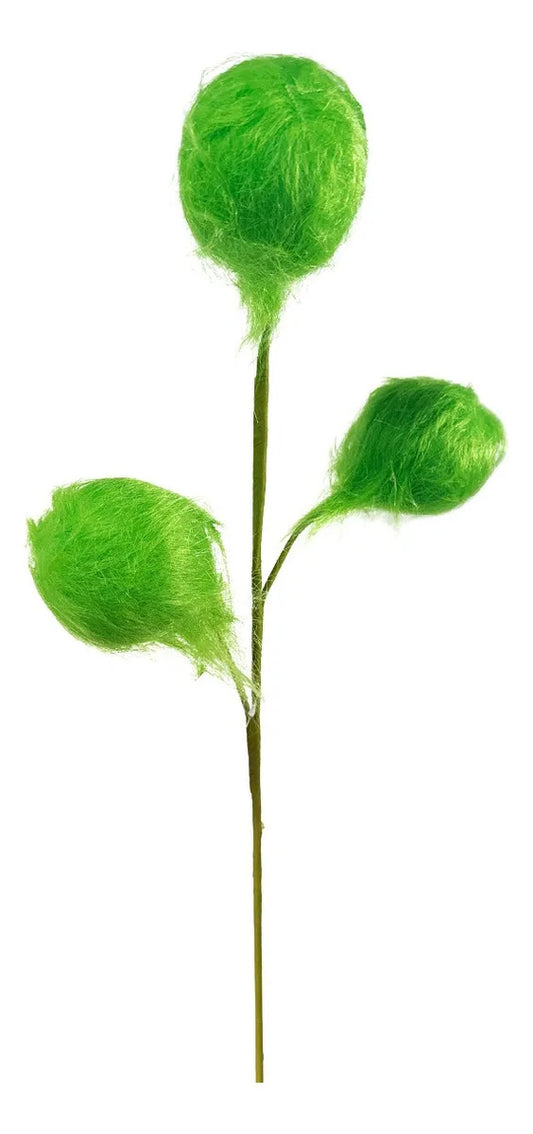 Vara Navideña Lluvia Verde Estilo Grinch con Bayas