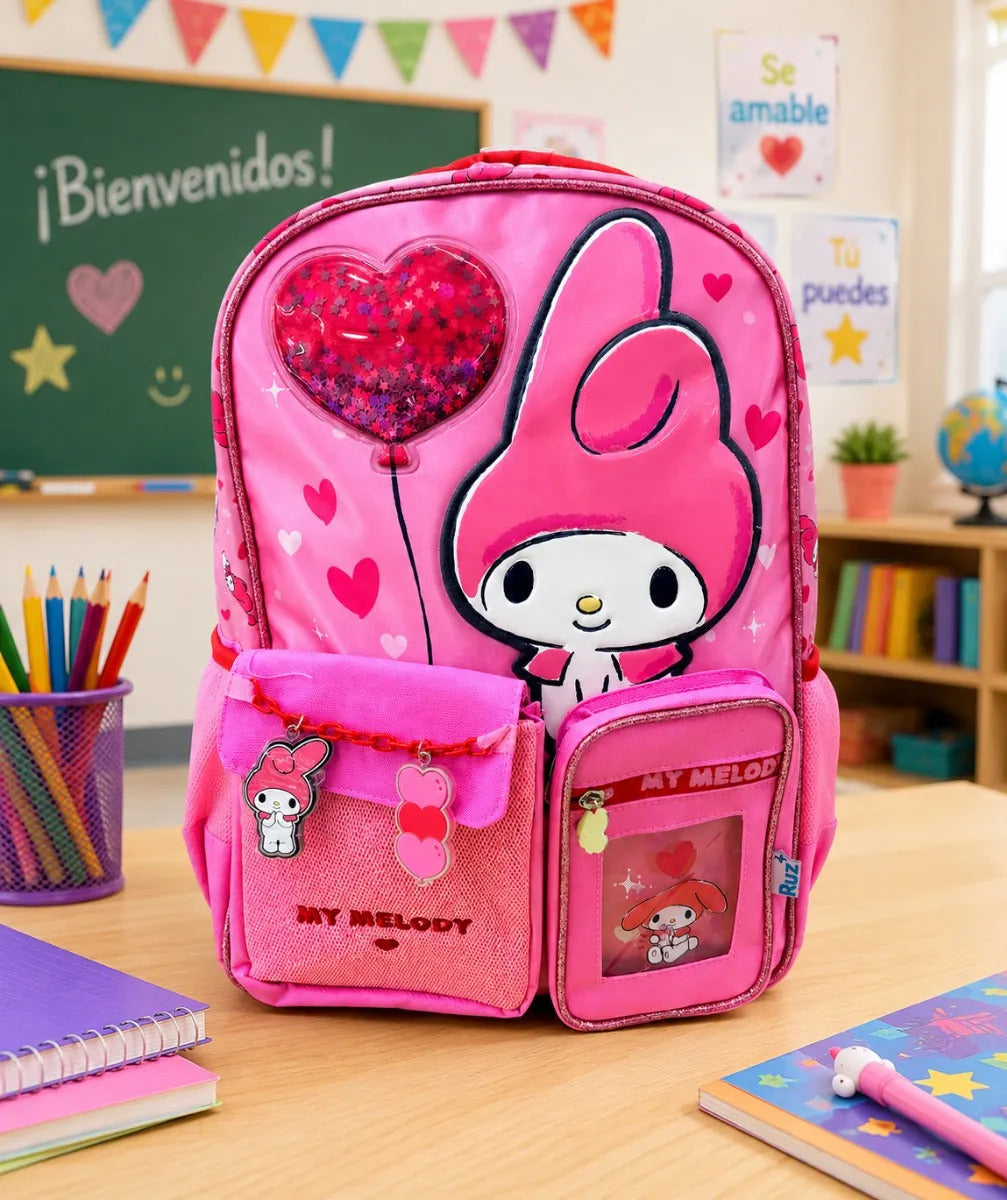 Mochila Primaria My Melody Diseño Tierno Y Brillante