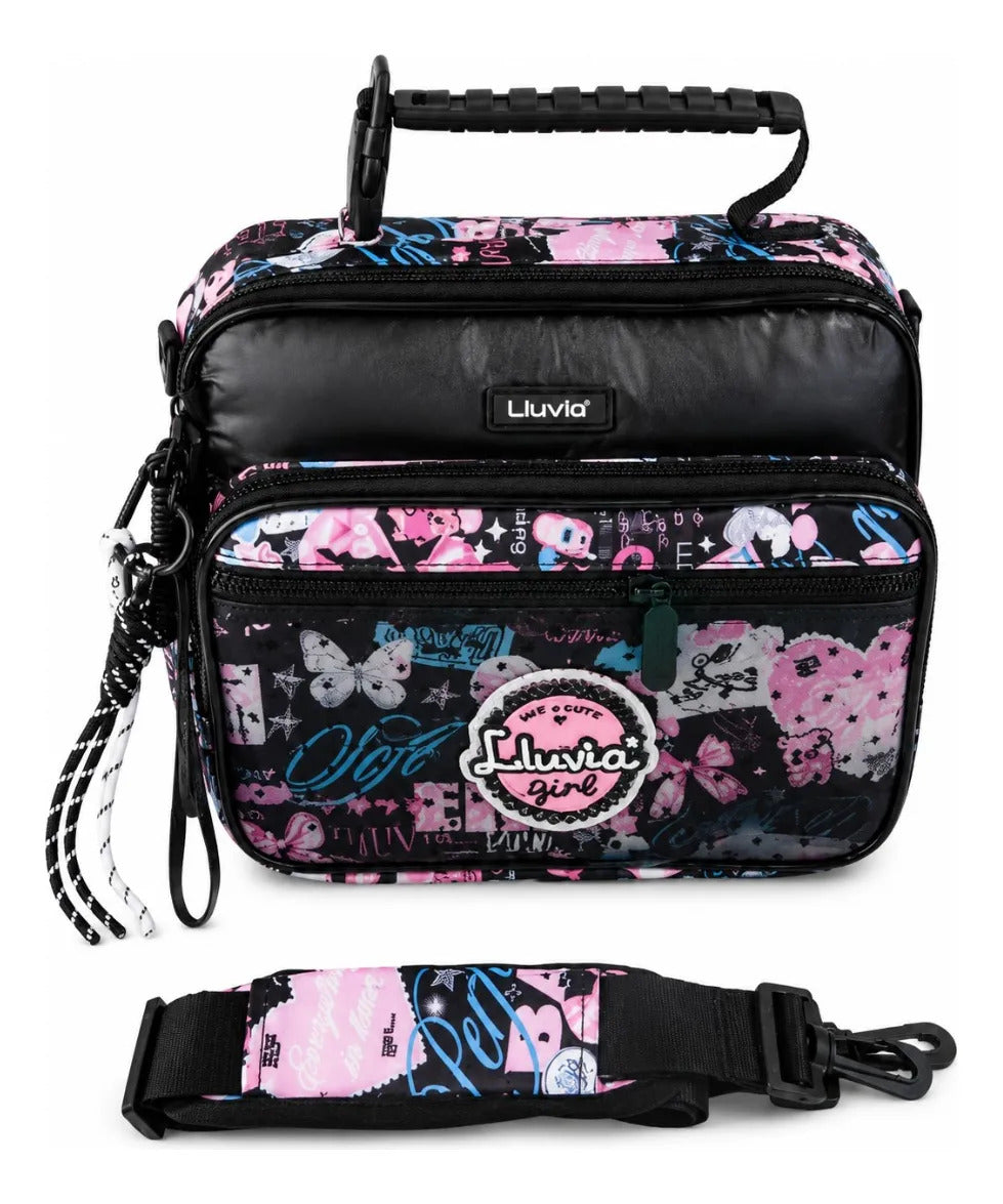 Set Mochila Tres Piezas Lluvia Girl Con Bolsillo Antirrobo