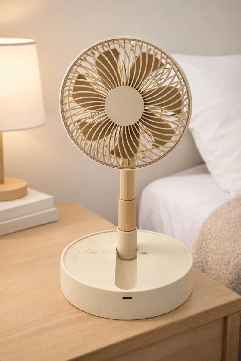 Ventilador De Mesa F46d Oscilante Recargable Con Usb