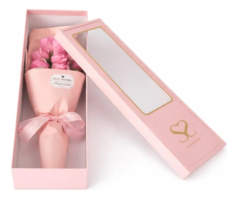 Regalo Romántico 48x8x15 Cm 11 Rosas 2 Colores Caja Elegante