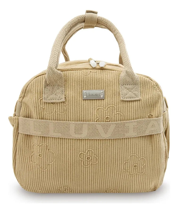 Set Escolar Lluvia Beige con Diseño Floral Texturizado