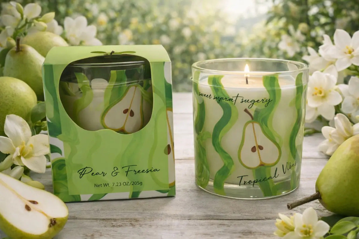 Colección De Velas Aromáticas 4 Aromas Frutales Premium