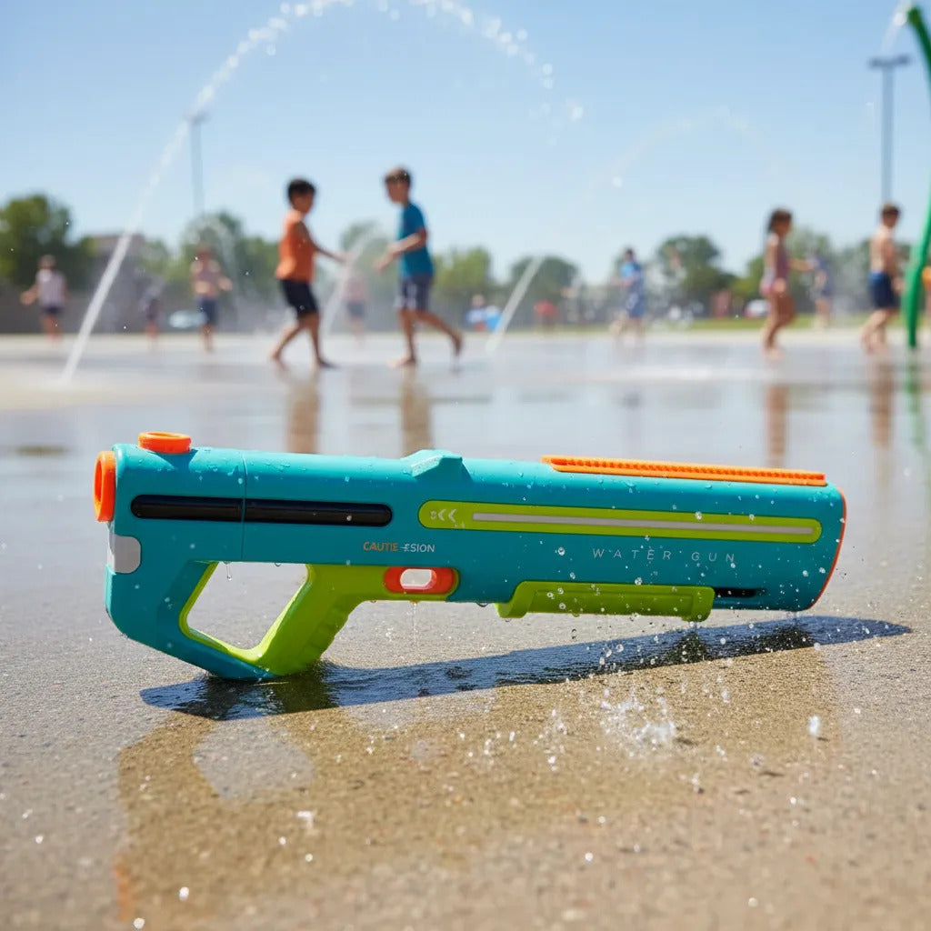 Pistola De Agua Eléctrica Recargable Con Luces Largo Alcance