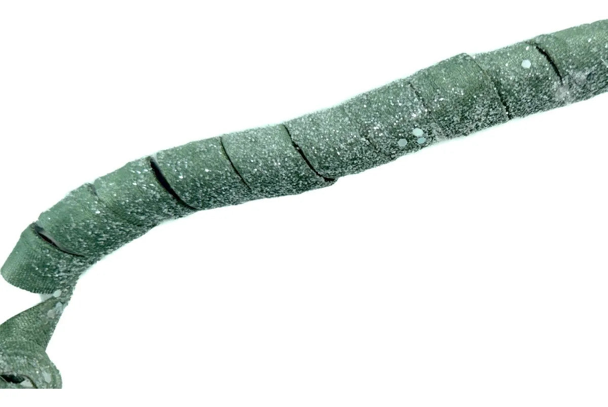Rama Navideña Lluvia Verde Pino con 4 Curlis 70cm