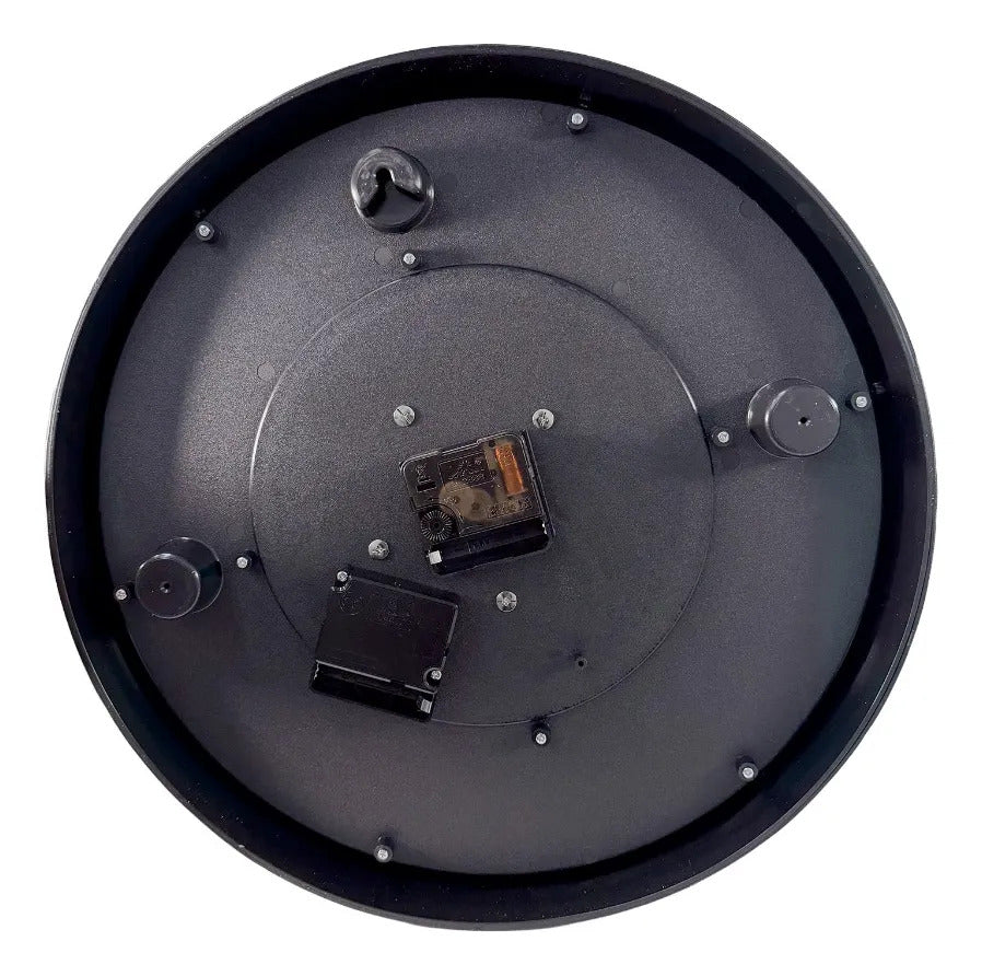 Reloj de Pared Lluvia Lights Negro Dorado Vintage 38 cm