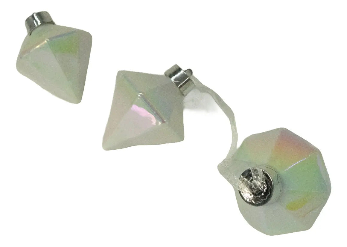 Esferas En Forma De Diamante Set De 12 Piezas 8x4x4 Cm