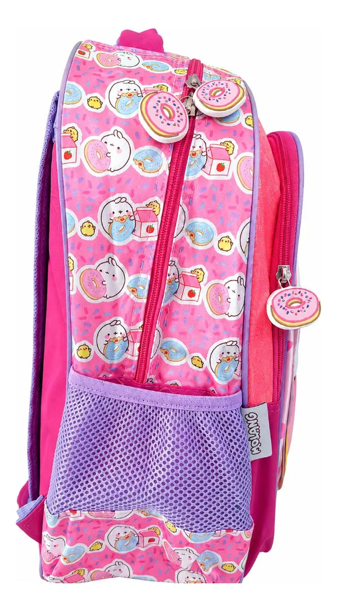 Mochila Escolar Molang Y Piu Piu Rosa Fucsia American Bags