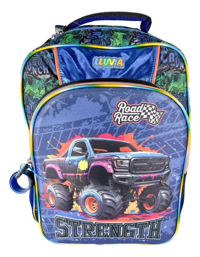 Mochila Primaria 3 Piezas Marca Lluvia Monster