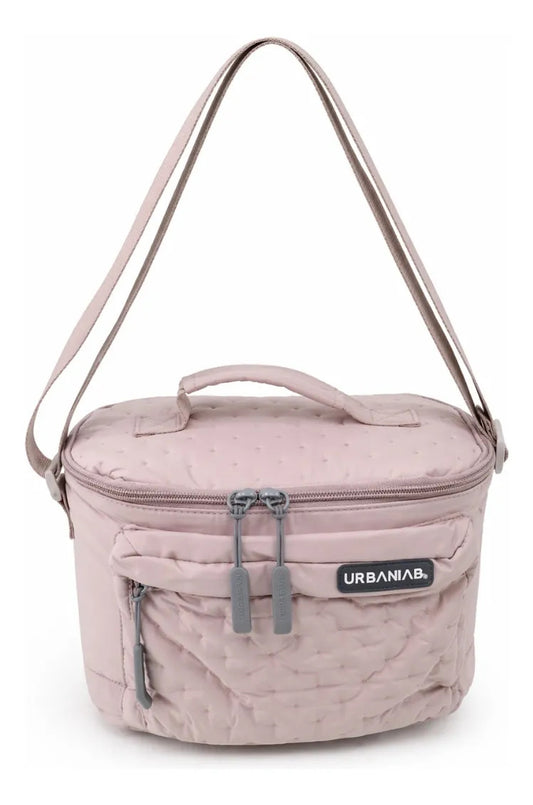 Lonchera Urbania Beige Rosado Diseño Acolchado Elegante