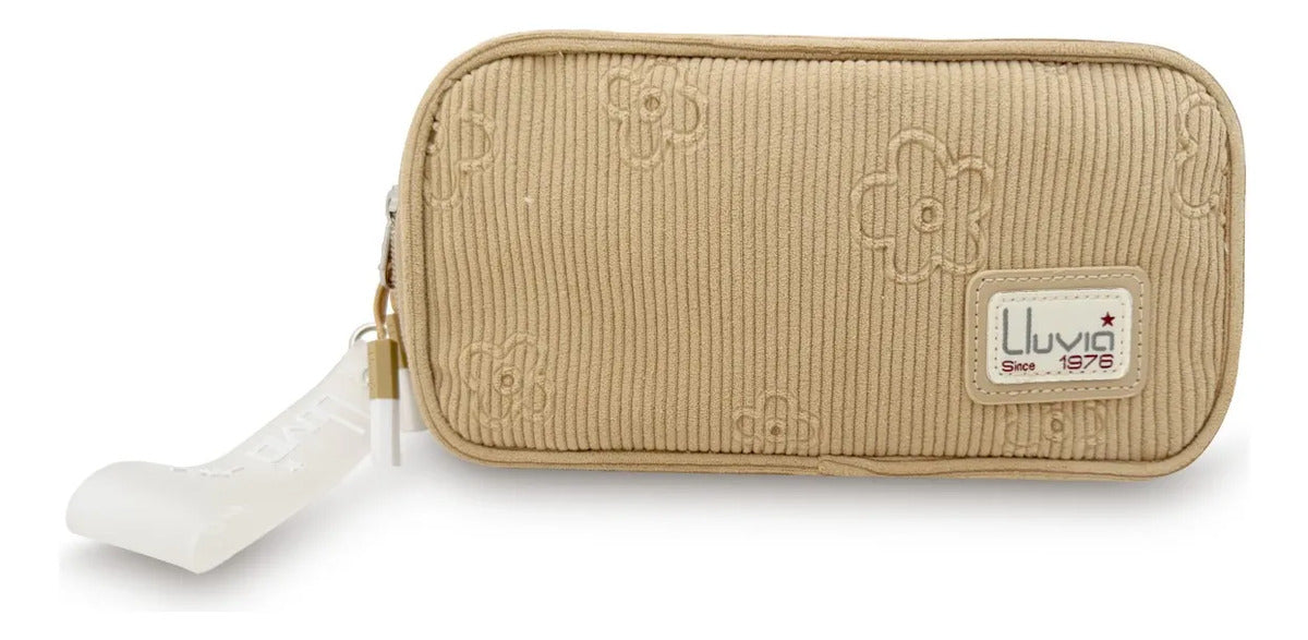 Set Escolar Lluvia Beige con Diseño Floral Texturizado